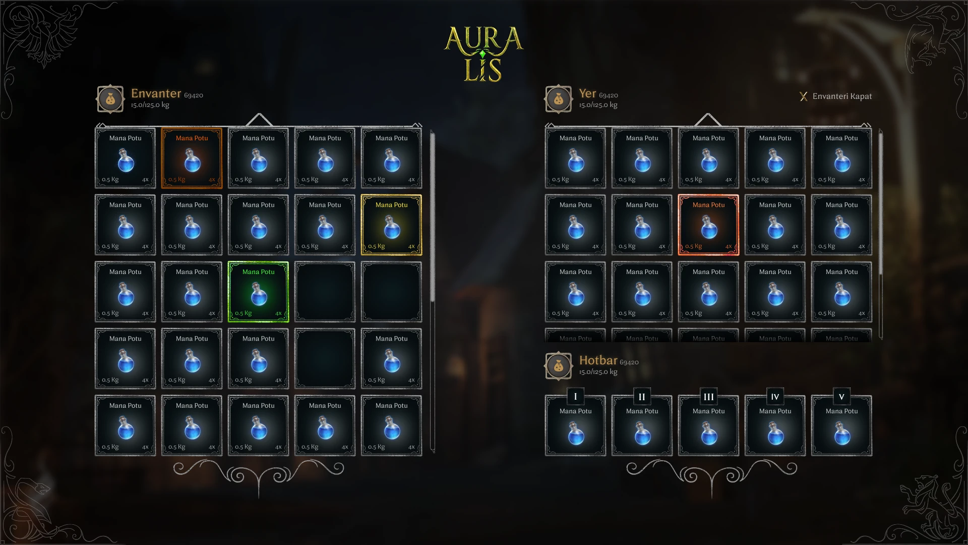 INVENTORY & HOTBAR